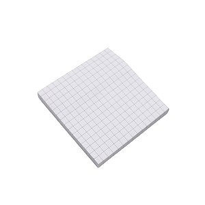 Bloco Adesivo 80fls UNISO 75mmx75mm Stick Notes Branco Quadriculado