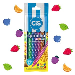 Spirinho Scents 05 Canetas Esferográficas CIS com cheirinho