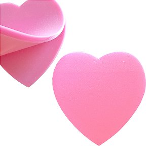 Bloco Adesivo Coração Transparente UNISO 50fls