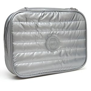 Estojo Box Puffer 100 Pen POLIBRAS Nylon Prateado