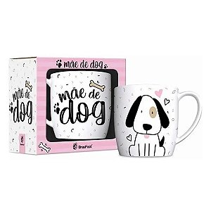 Caneca Porcelana Urban BRASFOOT Mãe de Dog 300ml