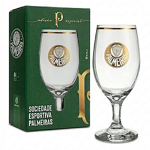 Taça Vidro Windsor Palmeiras BRASFOOT Série Ouro 330ml