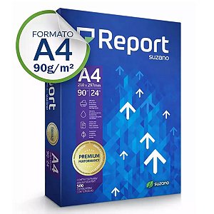 Papel Sulfite 90g REPORT A4 Offset Branco 500fls