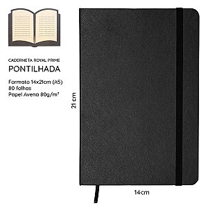 Caderneta Pontilhada ROYAL PAPER 14x21cm 80 folhas Avena 80g/m²
