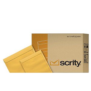 Envelope Saco 110x170mm Kraft Ouro Scrity Cx 250