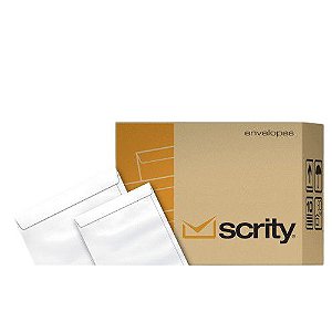Envelope Saco 176x250mm Branco Scrity Cx 250