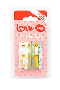 Washi Tape Love 5 Peças #23377 Molin