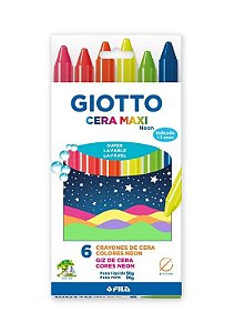 Giz De Cera Maxi Neon 6 Cores Giotto