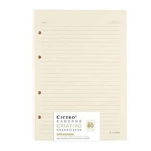 Refil Caderno Criativo Pautado 80g Cicero