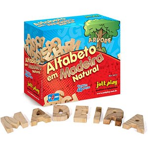 Alfabeto Móvel Em Madeira 40 Peças Jott Play