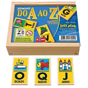 Dominó Do A Ao Z  26 Peças Jott Play