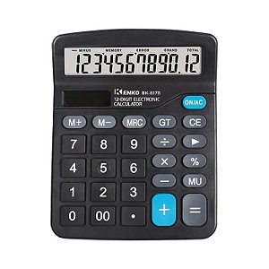Calculadora De Mesa 12 Dígitos Preta Kenko