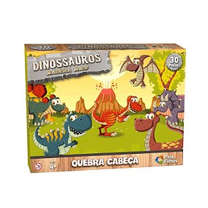 Quebra-cabeca Em Mdf Dinossauros 30 Peças Pais