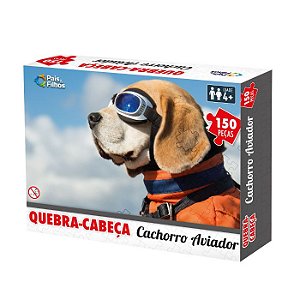 Quebra-cabeça Cachorro Aviador 150 Peças Pais & Fi
