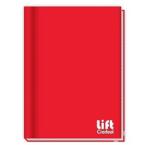 Caderno Brochura 1/4 Lift 96fls Vermelho Credeal