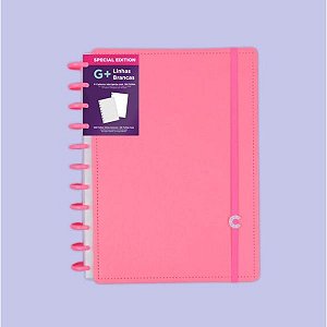 Caderno Inteligente G+ Linhas Brancas All Pink