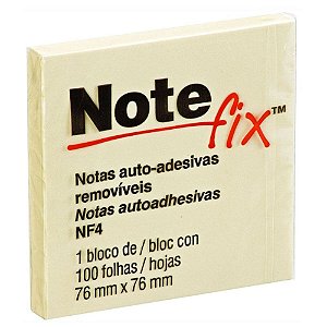 Bloco Note Fix 76x76mm Amarelo 100 Folhas 3m