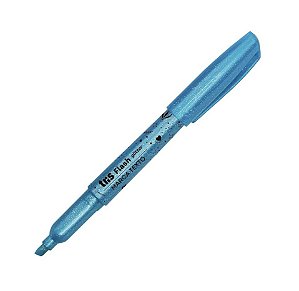 Marca Texto Holic Flash Glitter Azul Neon Tris