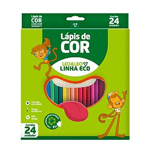 Lápis De Cor Eco Sextavado 24 Cores Leo&leo