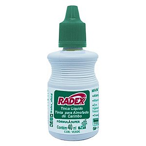 Tinta Para Carimbo Verde 40ml Radex