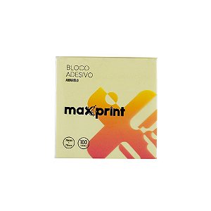 Bloco Adesivo Amarelo 76x76mm 100 Folhas Maxprint