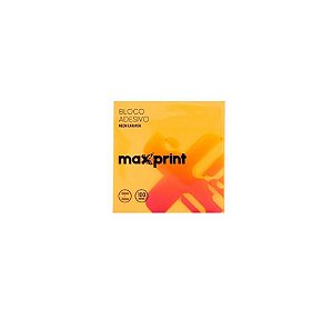 Bloco Adesivo Laranja Neon 76x76mm 100f Maxprint