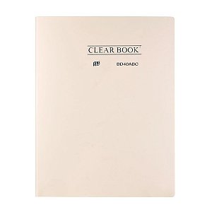 Pasta Catálogo Clear Book 40 Sacos Bege Yes