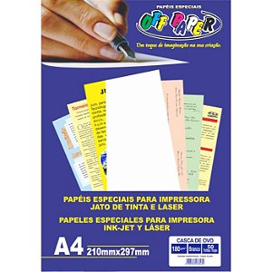 Papel Casca De Ovo A4 180g/m² Branco Off Paper