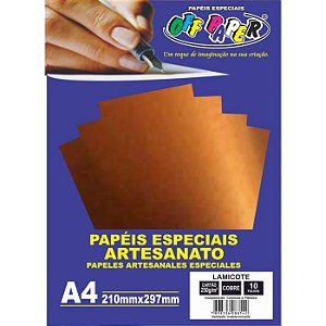 Papel Lamicote A4 250g/m² Cobre 10 Fls Off Paper