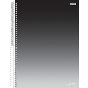 Caderno 1 Matéria Colors Preto Sd