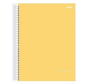 Caderno 10 Matérias Colors Amarelo 160 Folhas Sd