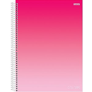 Caderno 10 Matérias Colors Pink 160 Folhas Sd