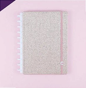 Caderno Inteligente Grande Glitter Rose