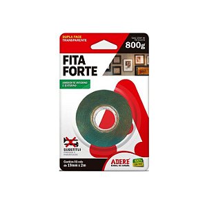 Fita Forte Dupla Face 800g 19mmx2m Adere