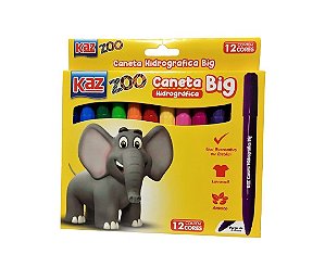 Hidrocor Big Zoo 12 Cores Kaz
