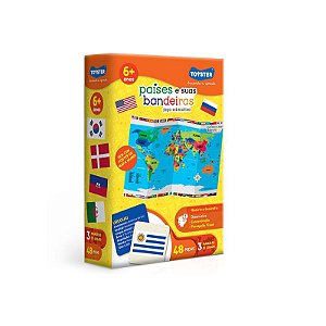 Jogo Educ Países E Suas Bandeiras 48 Peças Toyster