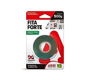 Fita Forte Dupla Face 500g 12mmx2m Adere