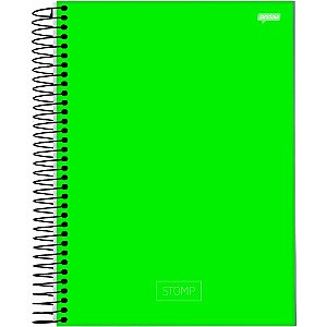 Caderno 1 Matéria Stomp Verde Jandaia