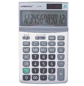 Calculadora De Mesa 12 Dígitos Cinza Pc263 Procalc