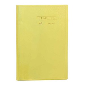 Pasta Catálogo Of Clear Book 40 Sacos Amarelo Yes
