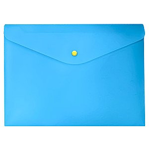Pasta Envelope C/ Botão A4 Full Color Azul Dello