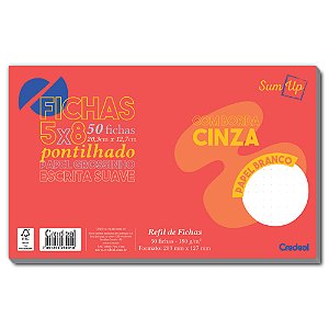 Fichas Pontilhadas 5x8 Borda Cinza 50 Fls Credeal