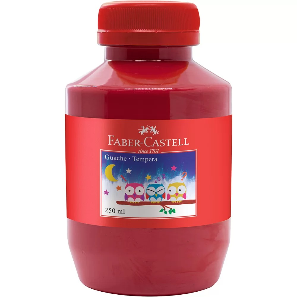 Tinta Guache 250ml Vermelha Faber-castell