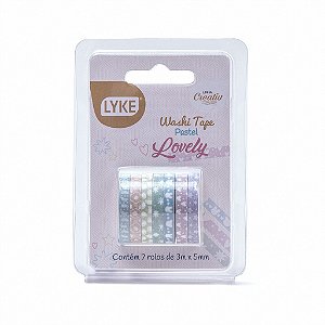 Washi Tape 5mmx3m Lovely 7 Rolos Lyke