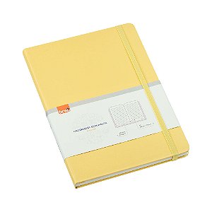 Caderneta A5 C/ Pauta Amarelo Pastel 80 Folhas Brw