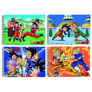 Caderno Brochura Dragon Ball Z 80F 1 Matéria Grande em Promoção na