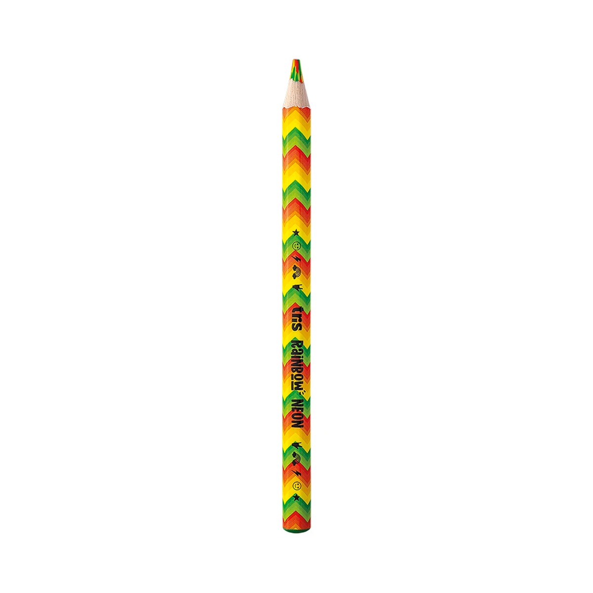 Lápis De Cor Jumbo Rainbow Neon Multicolorido Tris