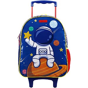 Mochila Carrinho Brancoala Easy Preta/Azul 11988 Dermiwil