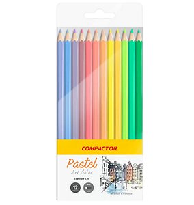 Lápis De Cor 12 Cores Art Color Pastel Compactor