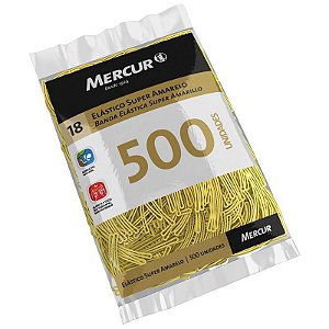 Elástico N°18 Super Amarelo 500 Unidades Mercur